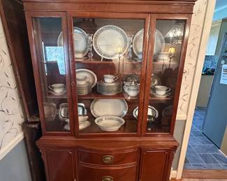 Mahogany china cabinet.