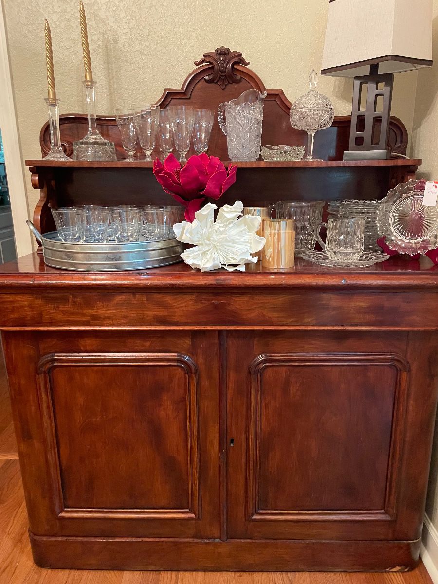 Antique Carved Top Sideboard