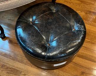 Black ottoman