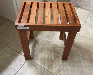 Teak Bathroom Stool