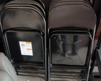 Black Padded Folding Chairs Set second image
