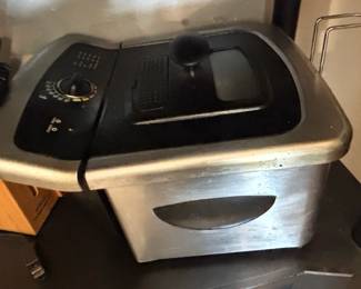 Stainless Steel Electric Kettle and Black Deep Fryer third image