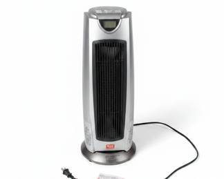 Red Stone Ceramic Tower Heater and Oscillating Fan second image
