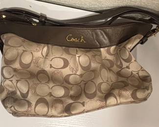 Coach Signature Jacquard Hobo Bag with Metallic Threads and Matching Wallet
