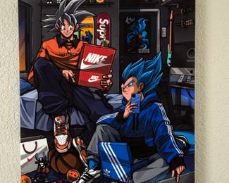 SpiderMan and Dragon Ball Z Crossover Canvas Prints second image