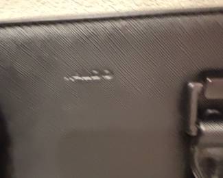 Black Faux Leather Satchel Handbag by Aldo second image