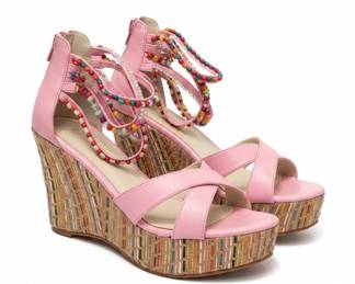 Assorted Womens Footwear Collection with Embellished Heels and Wedges fifth image