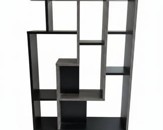 Asymmetrical Geometric Bookshelf