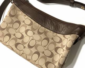 Coach Signature Jacquard Hobo Bag with Metallic Threads and Matching Wallet second image