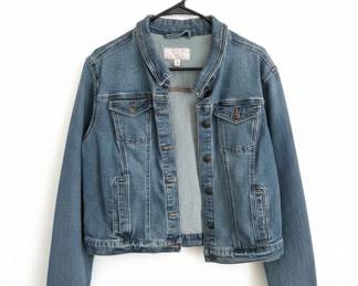 Assorted Womens Apparel  Sweaters, Denim Jacket, Faux Leather Jacket, Poncho fifth image