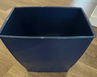 Modern Navy Blue Tapered Square trash can