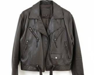 Assorted Womens Apparel  Sweaters, Denim Jacket, Faux Leather Jacket, Poncho sixth image