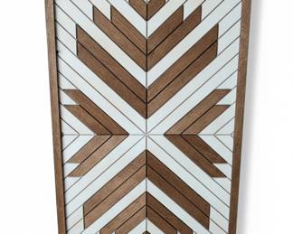 Geometric Wood Wall Art  Starburst Pattern