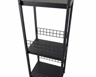 Tier Utility Cart with Wire Baskets