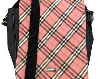 Burberry Pink Nova Check Canvas Crossbody Messenger Bag