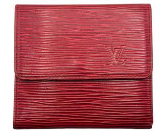 Louis Vuitton Red Epi Leather Compact Wallet