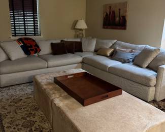 Hide Covered Ottomans , RH 