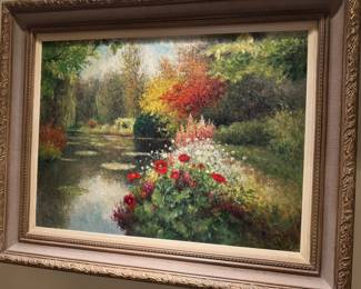 Framed Garden Painting 