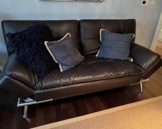 Leather Sofa/Futon 