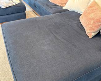 Very long custom made, down stuffed, double chaise couch