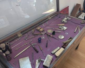 Small portion of barber collectibles