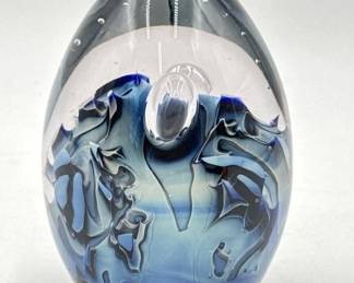robert eickhold glass blown paper weight
