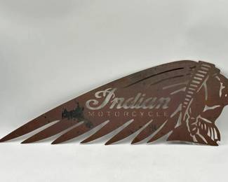 metal indian motorcycle logo sign