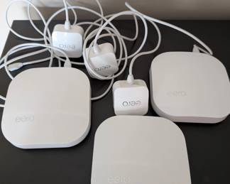 H69 - $35. Eero Routers 3 pack. Model number B010001. 