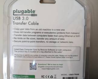 H60 - $15. Plugable USB Transfer Cable.  