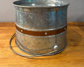 H78 - $65. Large VTG Liberty glass drink Dispenser 2.5 Gallon with stand. Measures 8" D x 15.5" T 