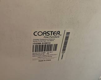 H1 - $125. Coaster Fine Furniture Rolling Cart. Measures 43 W x 24 D x 34.25 T. Larger than it looks! Very minor damage on one corner - otherwise in very good condition!