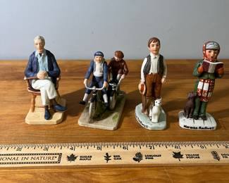 H52 - $50. Lot of Norman Rockwell Figurines. 9 Pcs. 