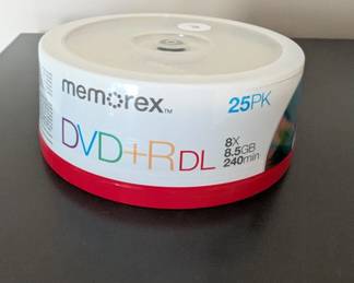 H68 - $10. Memorex DVD+RDL 25 PK discs. Sealed. 