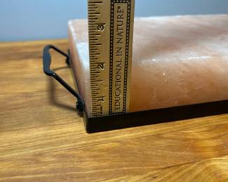 H75 - $20. Salt block and cookbook. Measures 10" x 6" x  2" tall. 