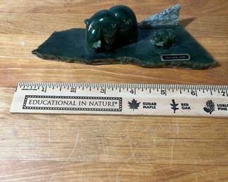 H53 - $40. Genuine Jade Bear and cub. 