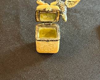 H88 - $30. Jay Strongwater Mini Hummingbird Trinket Box. 