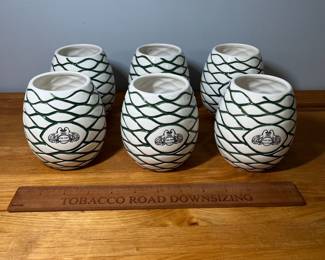 H98 - $40. Patron Tequila 2018 Beehive Tumbler Ceramic Mug set of 6.