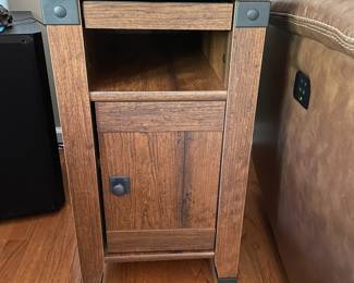 H11 - $60. Sauder Side Table - 2 Available. Measures 14.25 W by 22.5 D by 25 T 