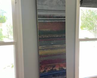 H107 - $25. Striped Wall Art Print. Measures 16.25" x 48.25". 