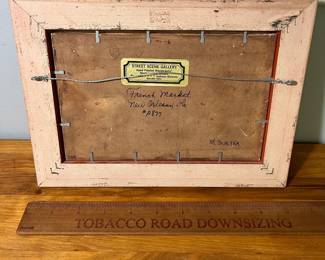 H97 - $25. VTG French Market Woodgraph, New Orleans Hand Painted by M Duryea.  