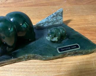 H53 - $40. Genuine Jade Bear and cub. 