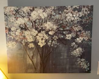 H37 - $15. Floral Canvas Print. Measures 27.75" x 22".