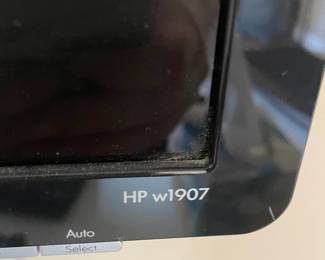 H22 - $10. HP w1907 19-inch Widescreen LCD Monitor. Measures 17.75 W by 12.25 D 