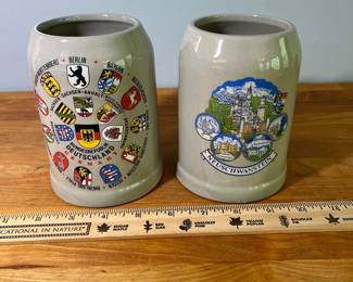H48 - $20. Germany Deutschland mugs, set of 2. 