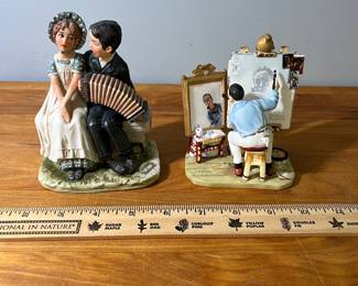 H52 - $50. Lot of Norman Rockwell Figurines. 9 Pcs. 