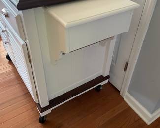 H1 - $125. Coaster Fine Furniture Rolling Cart. Measures 43 W x 24 D x 34.25 T. Larger than it looks! Very minor damage on one corner - otherwise in very good condition!