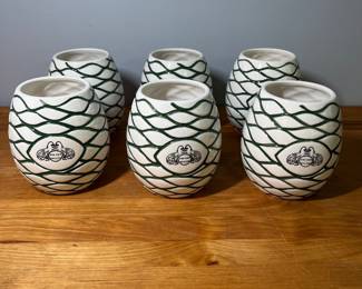 H98 - $40. Patron Tequila 2018 Beehive Tumbler Ceramic Mug set of 6.