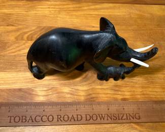 H87 - $15. Carved Elephant and baby. 