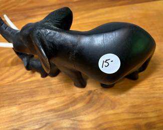 H87 - $15. Carved Elephant and baby. 