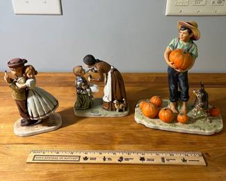 H52 - $50. Lot of Norman Rockwell Figurines. 9 Pcs. 